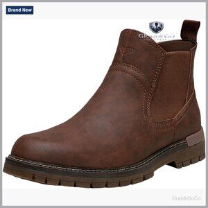 Men's Waterproof Slip-On Chelsea Boots with Memory Foam Insole